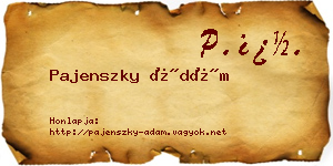 Pajenszky Ádám névjegykártya